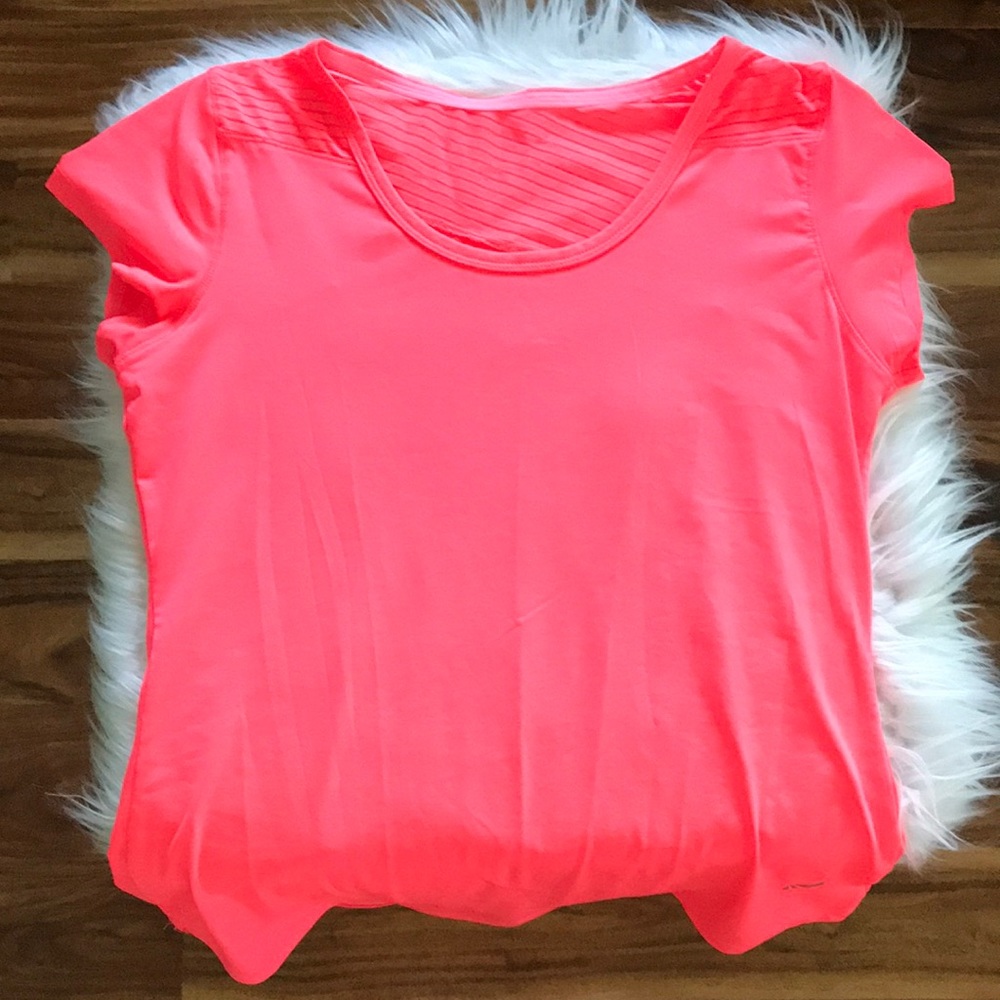 Marika Neon Pink Athletic Short Sleeve Top
